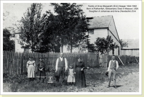 Familie von Jakob und Anna Margaretha (Erny) Heeger