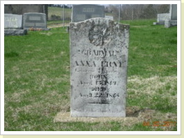 Grabstein von Anna Handschin (Ehefrau von Johannes Erny)